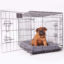 Hammertone Grey Steel Mobile Pet Crate